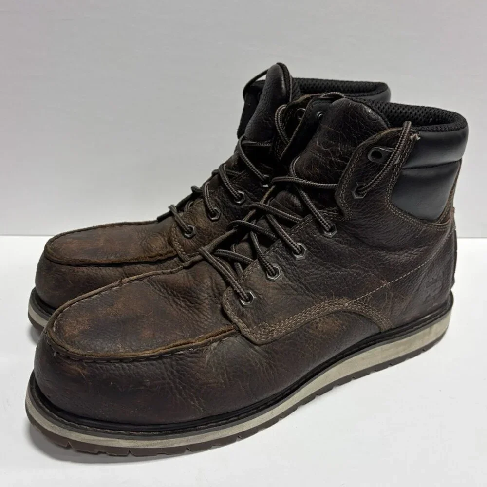Timberland Men’s Irvin Wedge Alloy Safety Toe Work Boots, Size 11 Wide